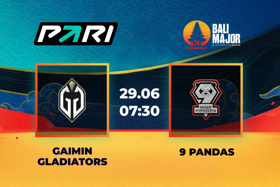 Клиенты PARI ставят на ничью в матче Gladiators — 9 Pandas на Bali Major 2023