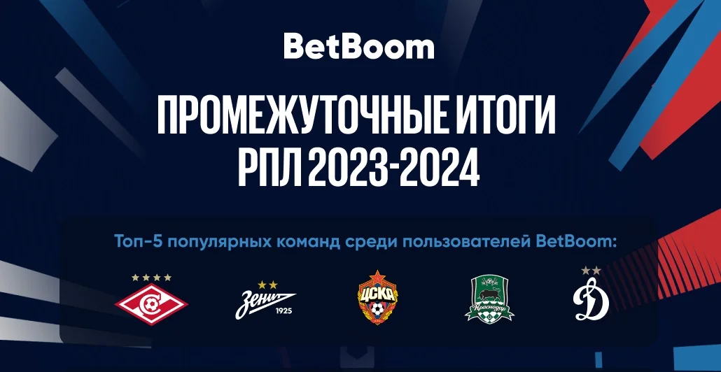 «Спартак» стал самой популярной командой: BetBoom подвел итоги первой половины сезона РПЛ 23/24