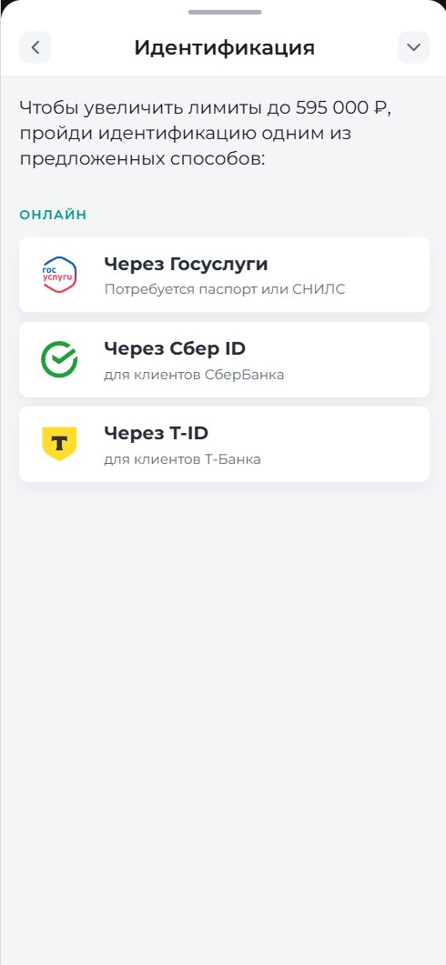 Способы идентификации в БК Пари